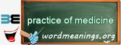 WordMeaning blackboard for practice of medicine